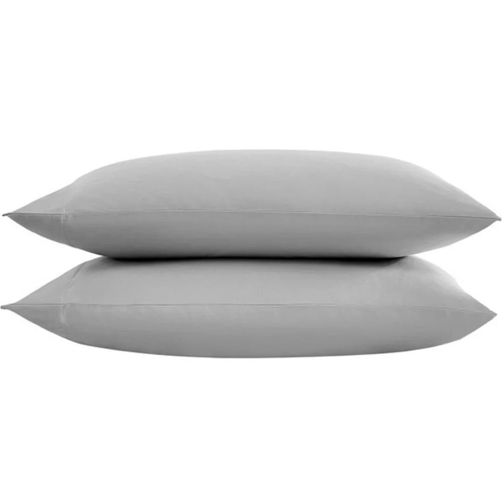 NWT Vera Wang Luxury Sateen Cotton 800 Thread Ct Steel Grey Standard Pillowcases